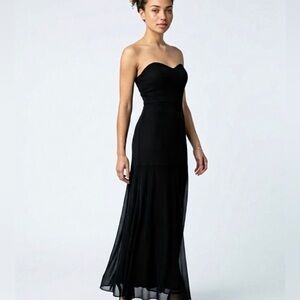 BCBG Generation Strapless Black Evening Gown